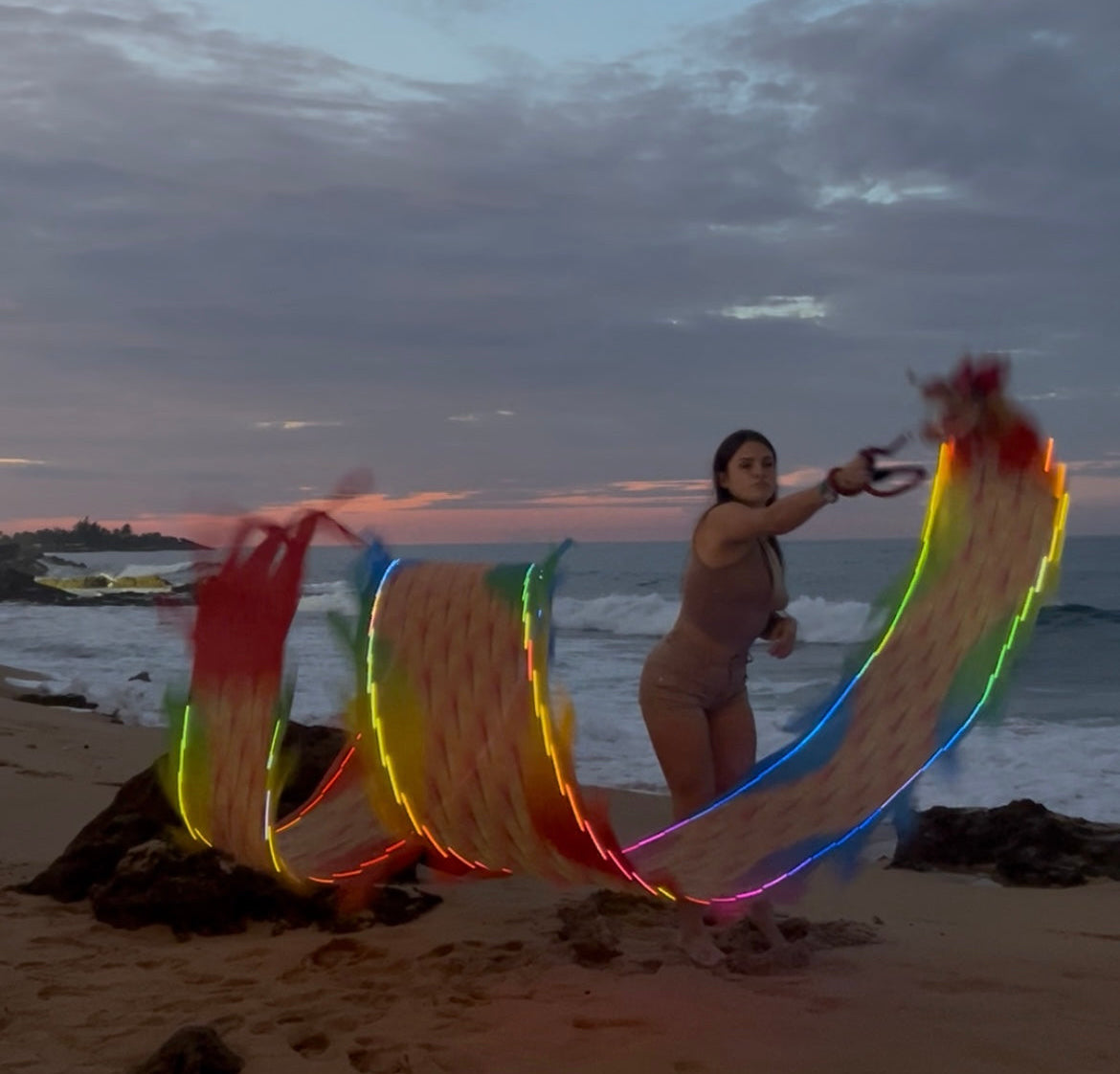 Rainbow LED Dragon Tail