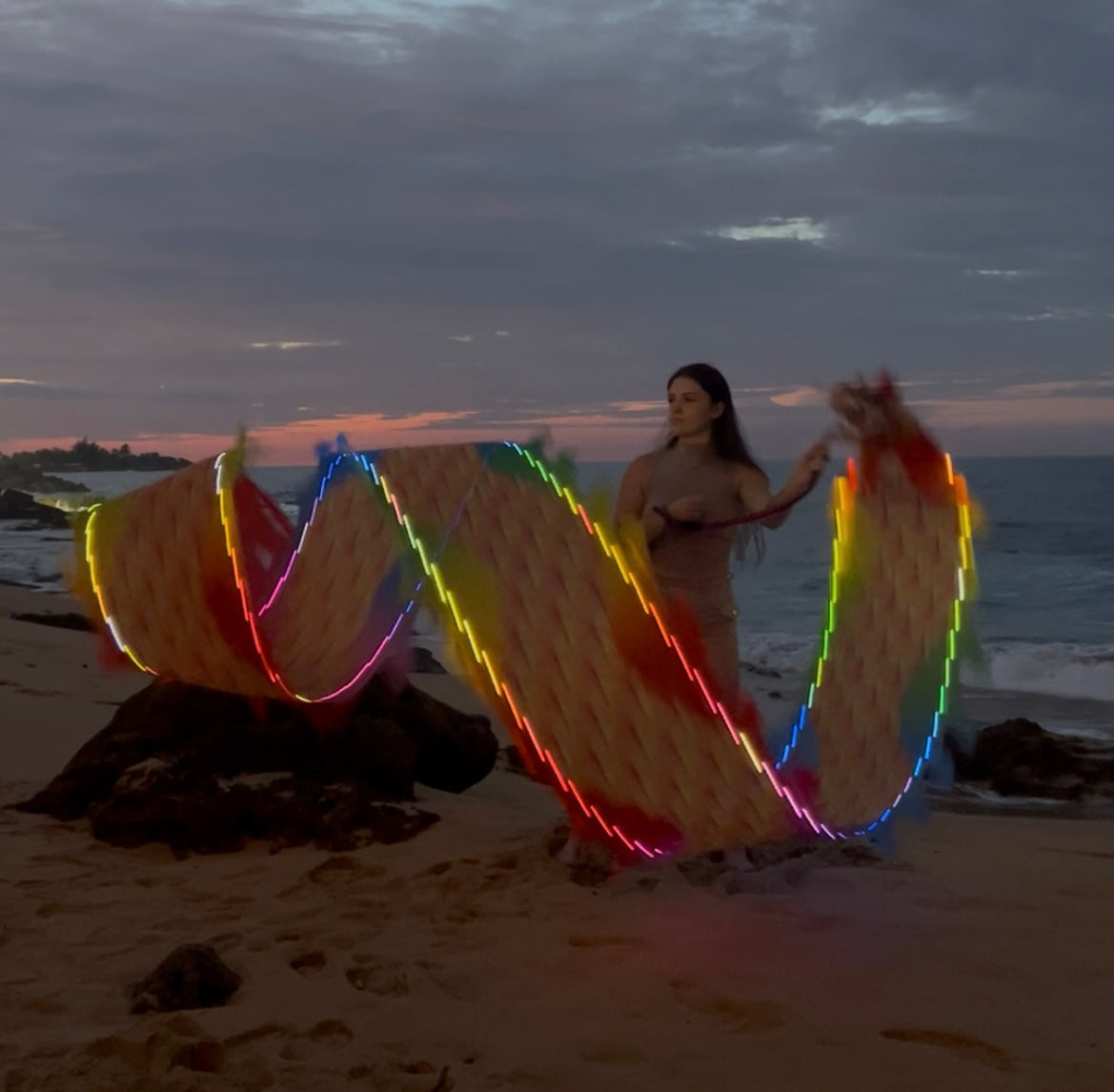 Rainbow LED Dragon Tail